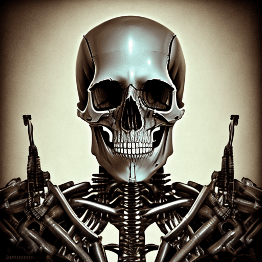 AI generated: skull cyborg