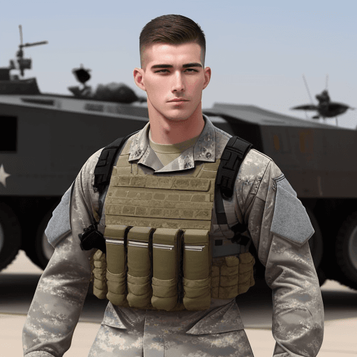 AI generated: hot military men