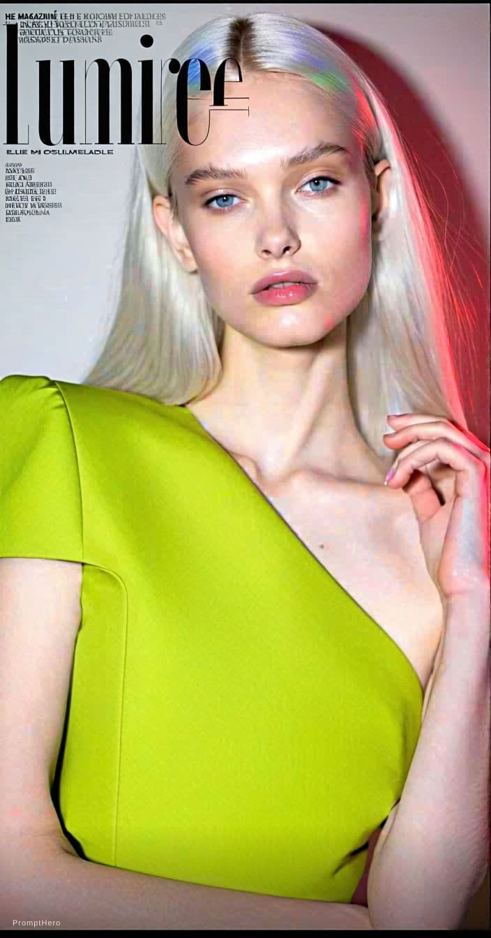 AI generated: A luxury high-fashion magazine cover. Magazine name at the very top in massive elegant serif font re...