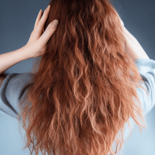 AI generated: Portrait of a beautiful lady, with natural color hair, view from back, film grain, high quality, stu...