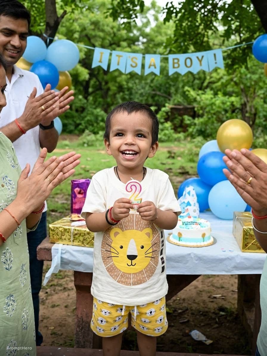 AI generated: happy birthday of 2 years