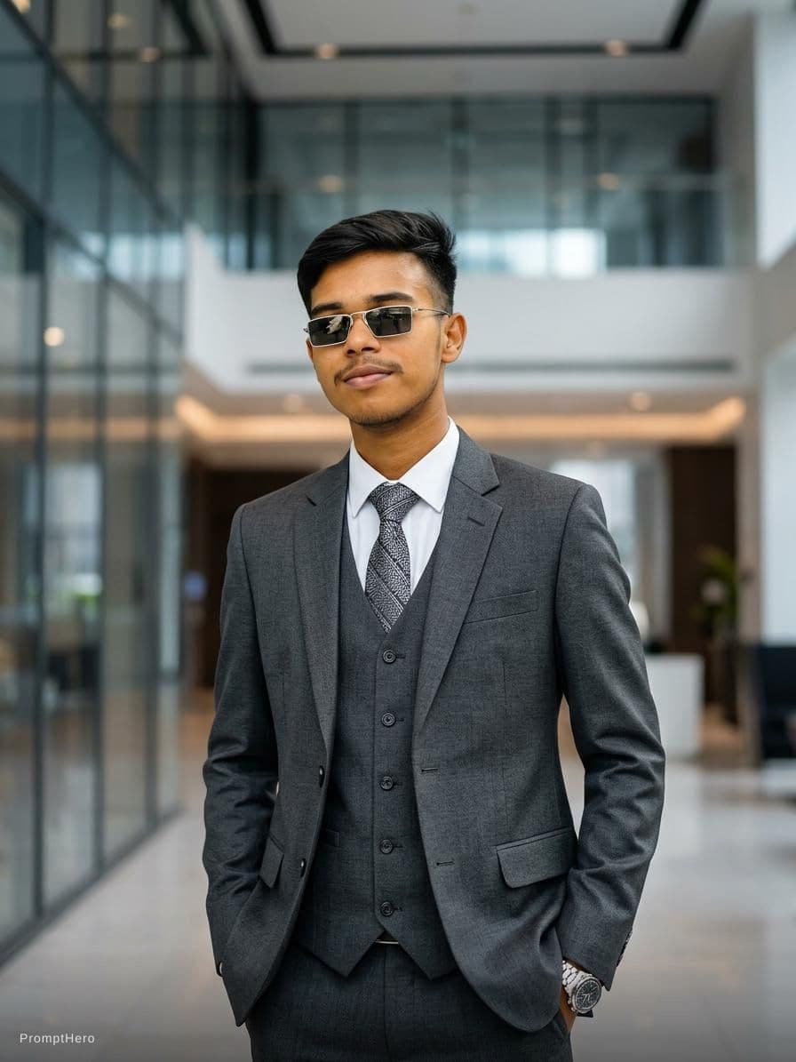 AI generated: A formal suite picture with 100% face accuracy 