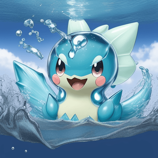 AI generated: cute pokemon water type