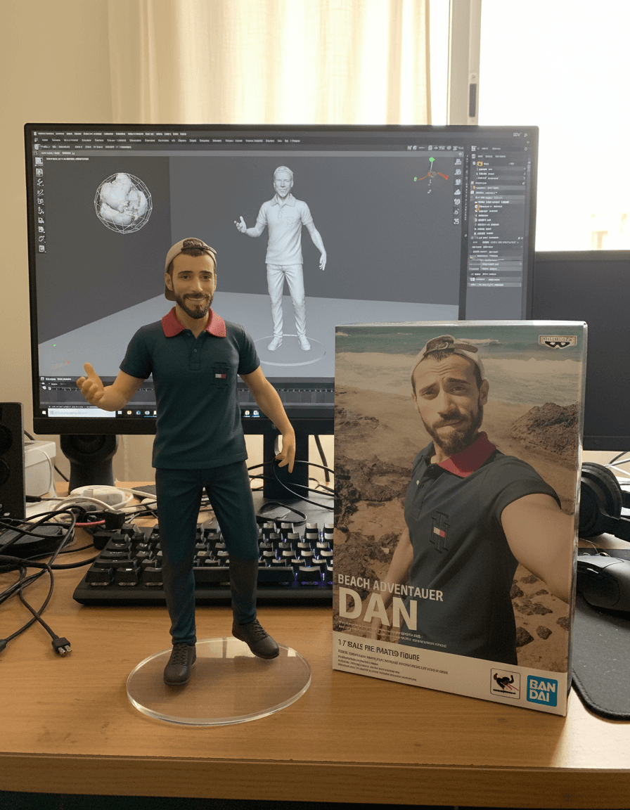 AI generated: Create a 1/7 scale commercialized figure of the character in the illustration, in a realistic style ...