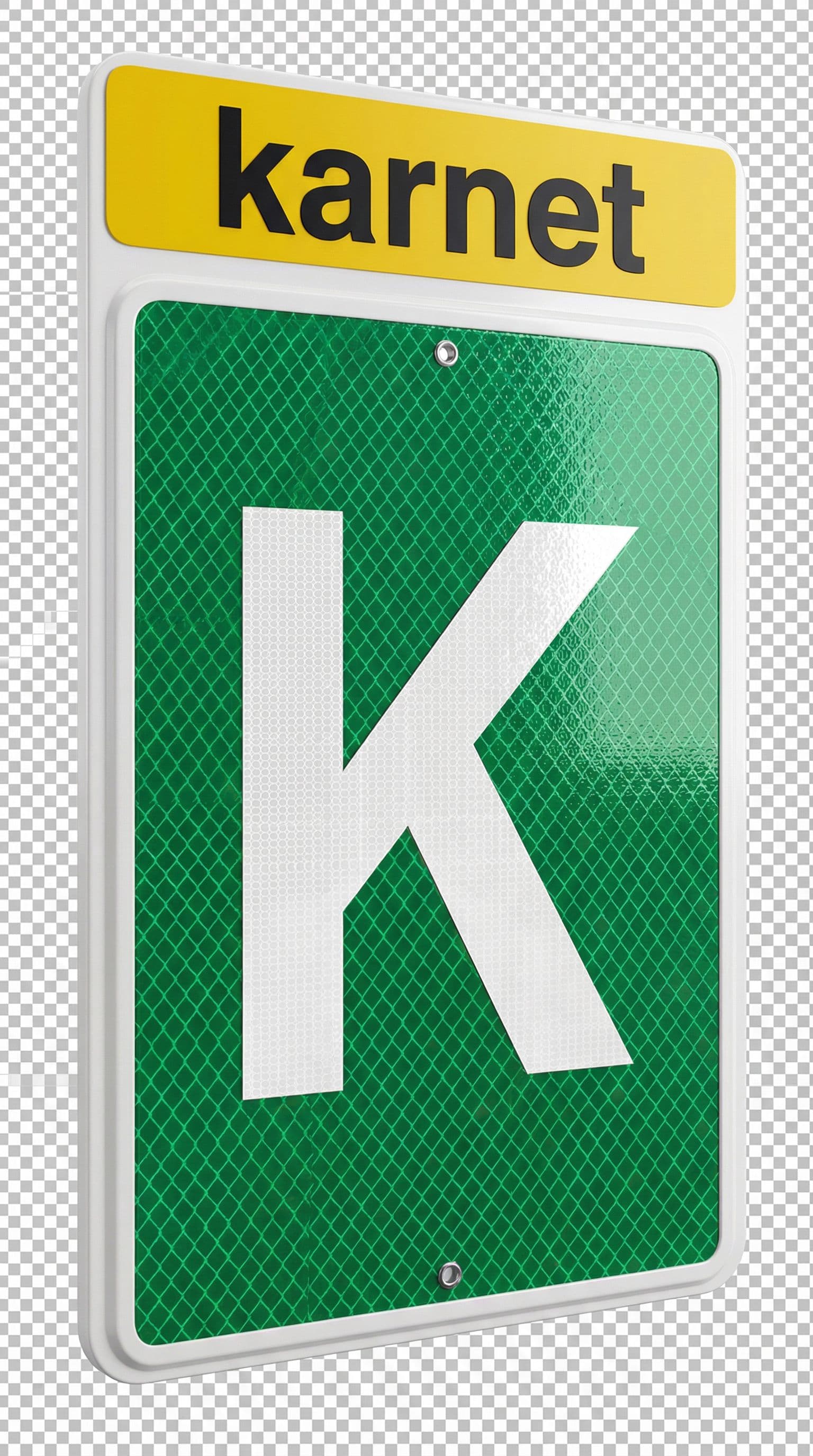 AI generated: A high-quality 3D render of a Spanish V-13 driving school sign, modeled precisely after the shape, s...
