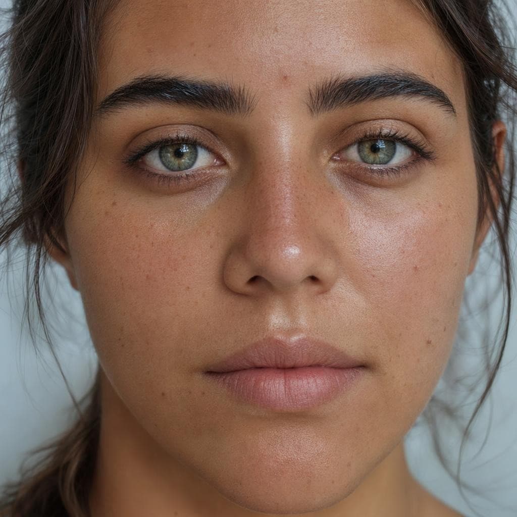 AI generated: Create an extreme close-up,ultra-photorealistic portrait of a real 22-year-old woman with Southern E...