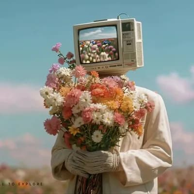 AI generated video: ligera brisa mueve las flores, elimina las letras de abajo a la izquierda, ocupa toda la pantalla
