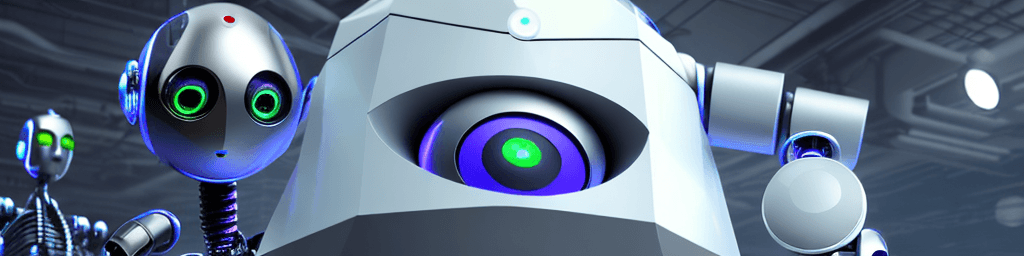 AI generated: In the background there are personal computers, keyboards, monitor, different pc components. In the ...
