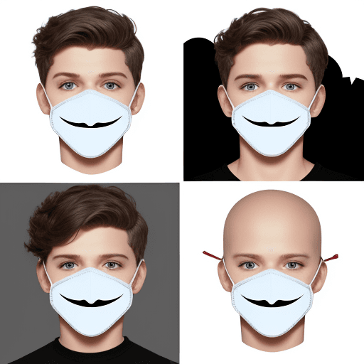AI generated: 1d printable mask for a4 sizes white background halloween themed