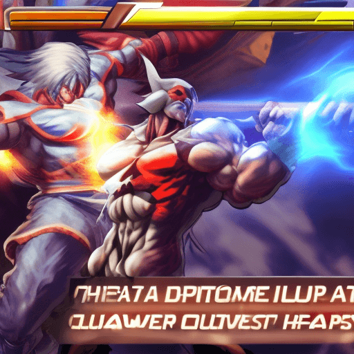 AI generated: a hero from a computer fighting game
