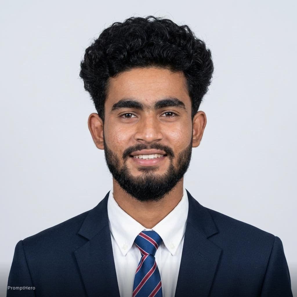 AI generated: passport photo man  dont remove the beard put the proficinal bread also as per my uploded iamge matc...