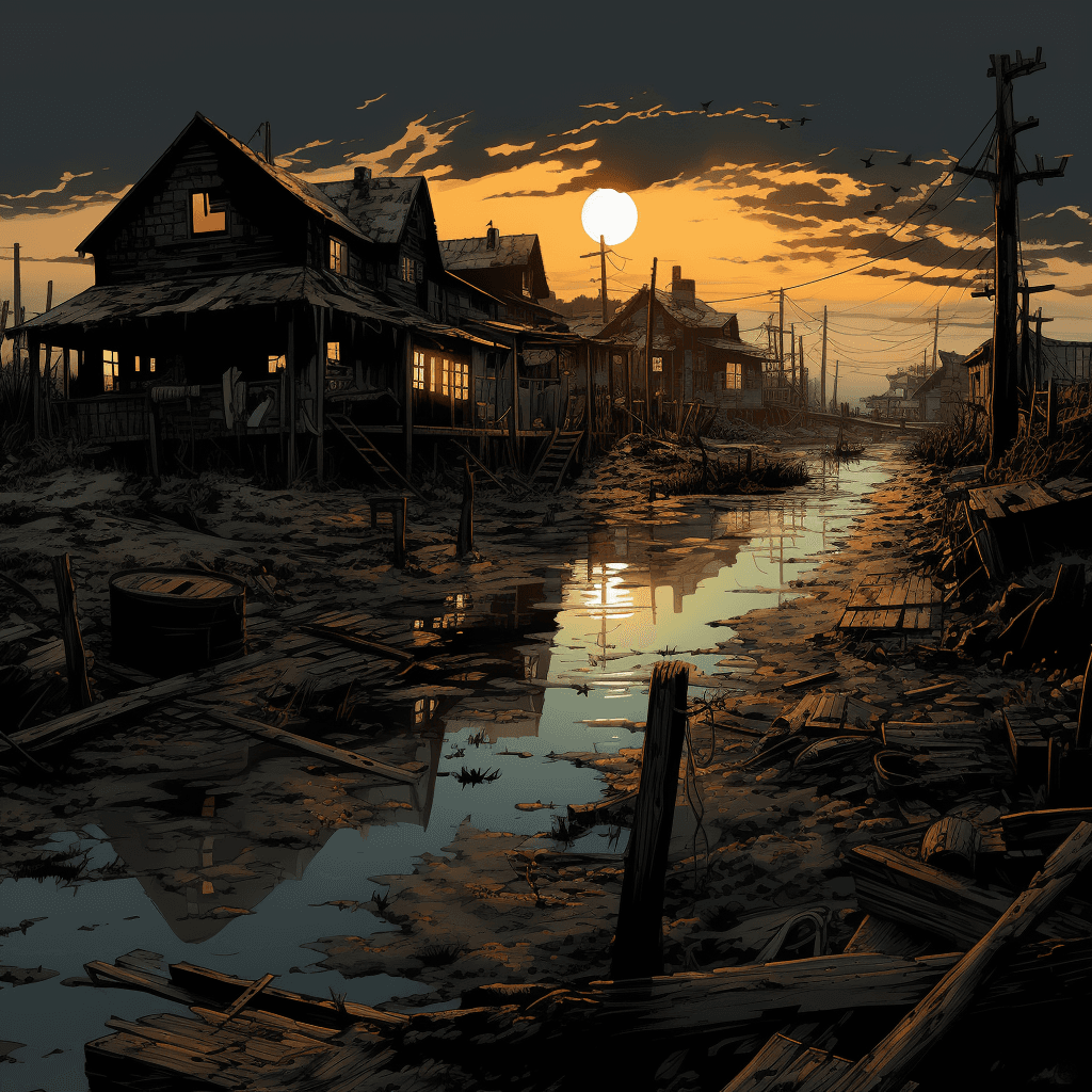 AI generated: page of scene from the comic book stumbled souls, in the style of precise, detailed architecture pai...