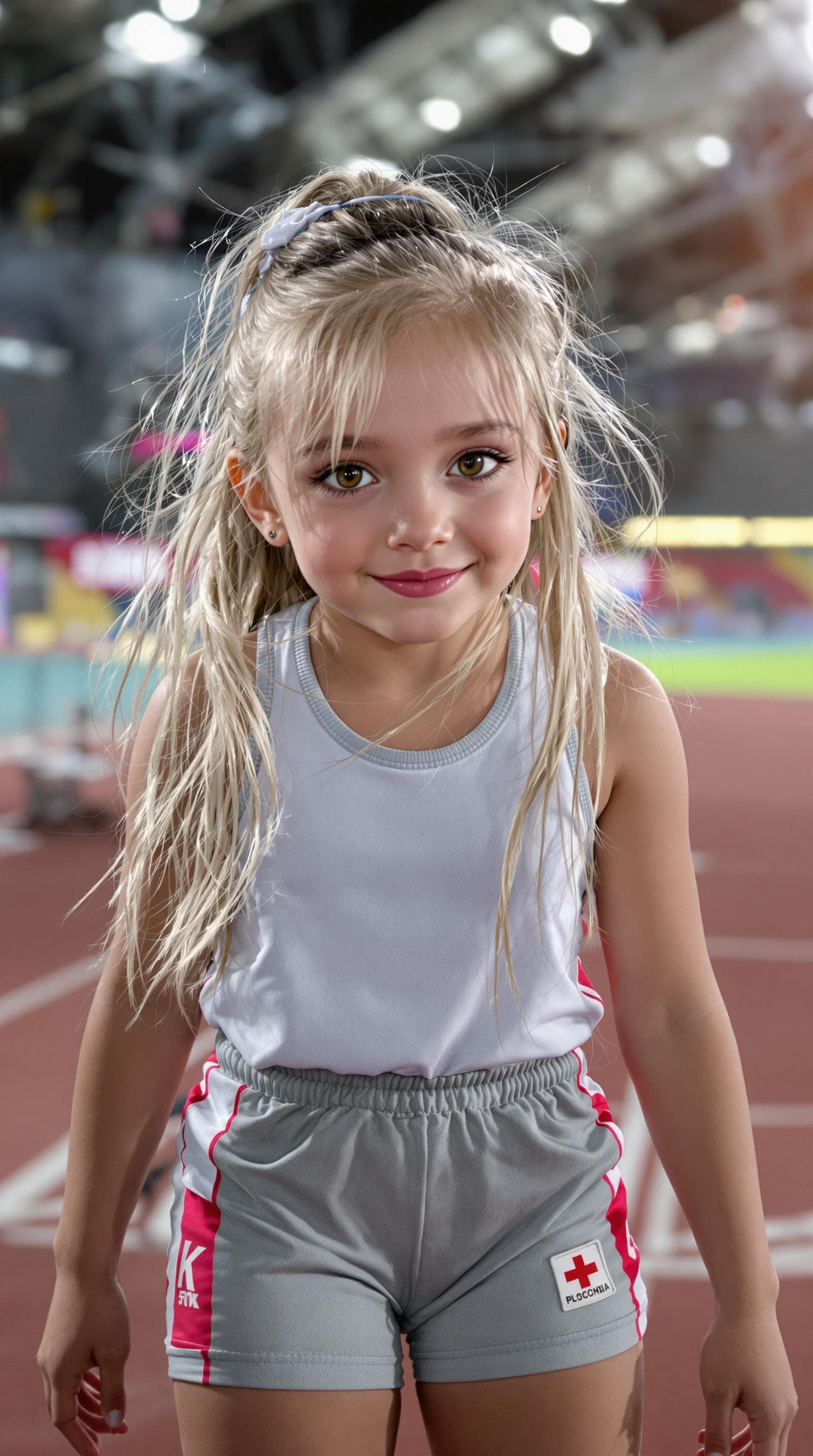 AI generated: a professional photo of a exceptionally beautiful in the world, Russian schoolgirl (age 7), (seven y...