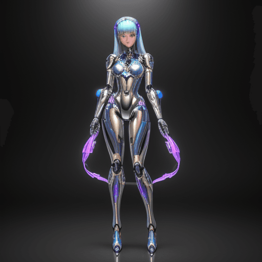 AI generated: The best ever、8K, (((Full Body Esbian)))、(((The shine)))、(((Metallic)))、(((Cyberpunk)))、The cute bea...