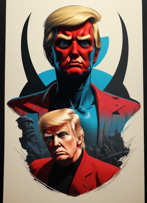 AI generated: donald trump as arseface, horror, high details, intricate details, by vincent di fate, artgerm julie...