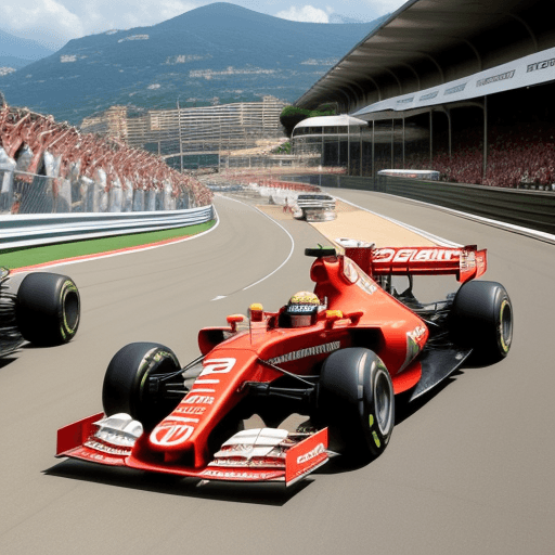 AI generated: f1 cars on the past and today racing at Monaco 