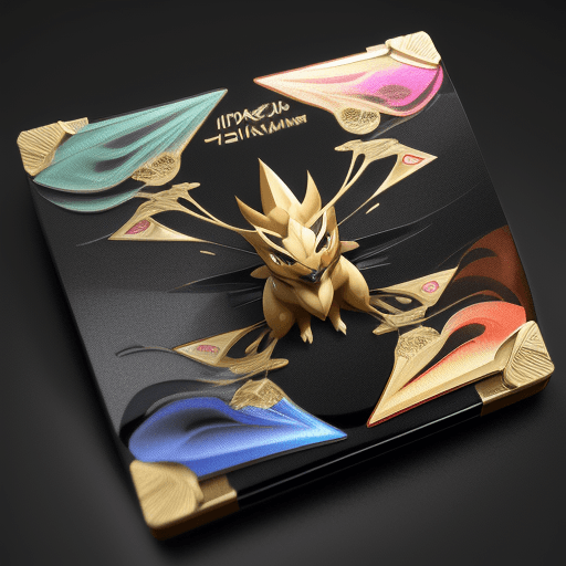 AI generated: A SHINY RARE Japanese Pokémon CARD with elegant features in the style of a Japanese Pokémon Graphics...