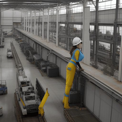 AI generated: mujeres argentinas de mediana edad trabajando en una planta industrial y tecnologica