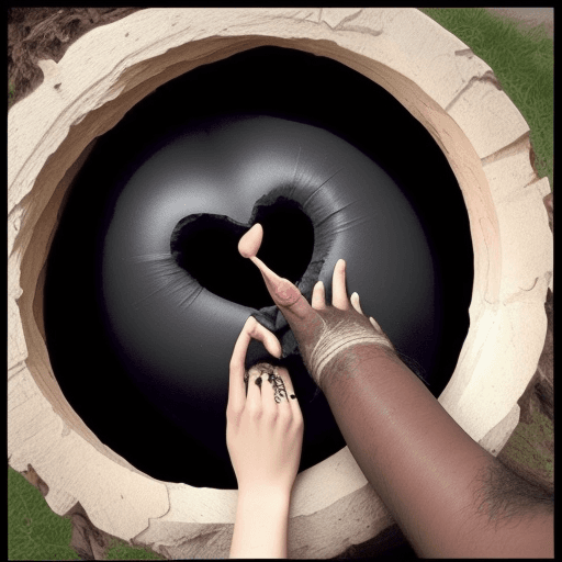 AI generated: Climax  filled love hole black pubes fingers in love hole