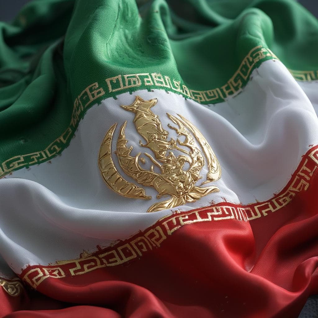 AI generated: Iran flag in greatest style.