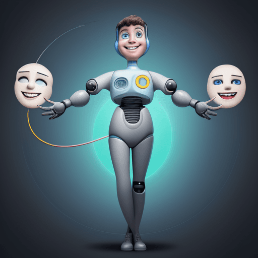 AI generated: creame una imagen de un ingeniero  eléctrico humaniode 
 con una gran sonrisa, 
 y verse como un per...