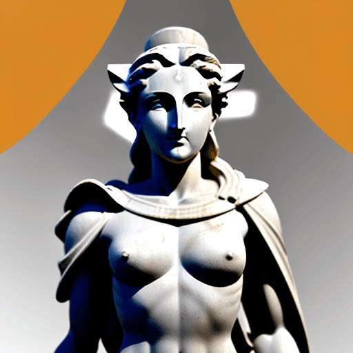 AI generated: greek sculpture,sculpture of a sagittarius, close up, grey background --ar 71:129 --stylize 750 --v ...