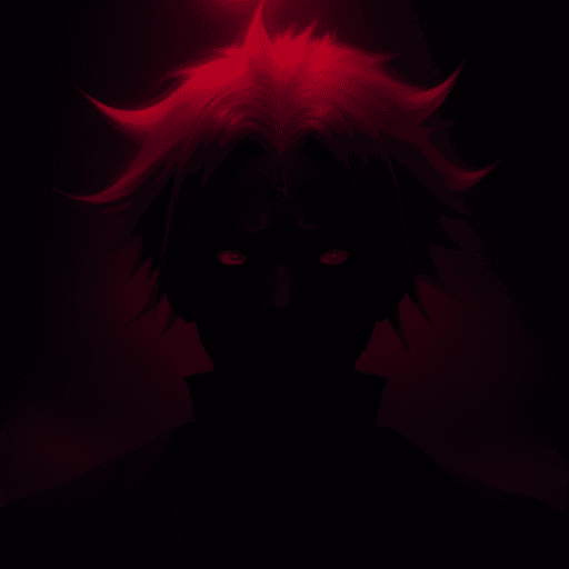 AI generated: Hyper realistic eye level, portrait of sukuna with red hairs, jujutsu kaisen, full red moon, uhd, ul...
