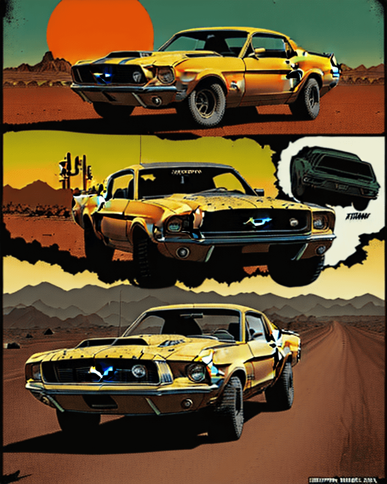 AI generated: A retro Horror Comic style poster, of a post apocalyptic universe, in a prehistoric theme setting, i...