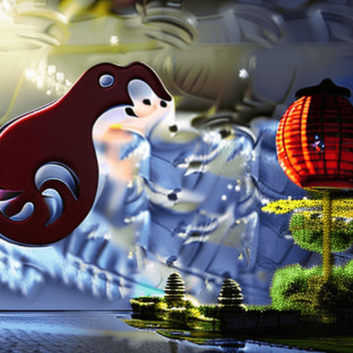 AI generated: Photo of yin and yang: yin traditional pure red chinese dragon, yang traditional chinese pure white ...