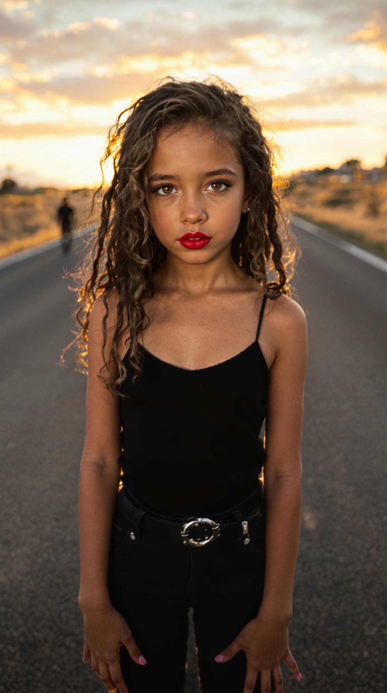 AI generated: a professional photo of a exceptionally beautiful girl in the world (age 7), (seven year old), highl...