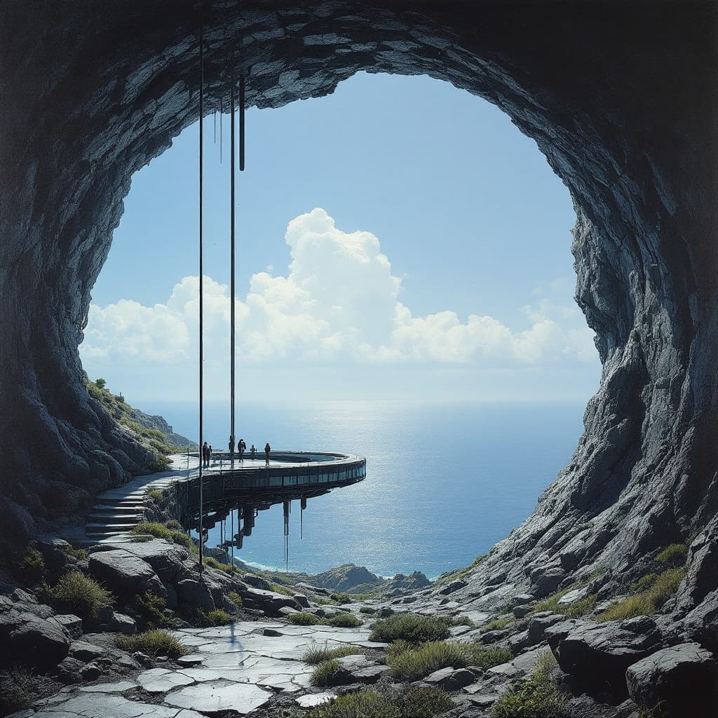 AI generated: Hyper realistartistique, peinture à l'huile, vue de face, haut du corps, brossé épais, science-ficti...