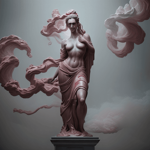 AI generated: High resolution photography interior design, drea"Portrait of a stoic statue, covered in a cloud of ...