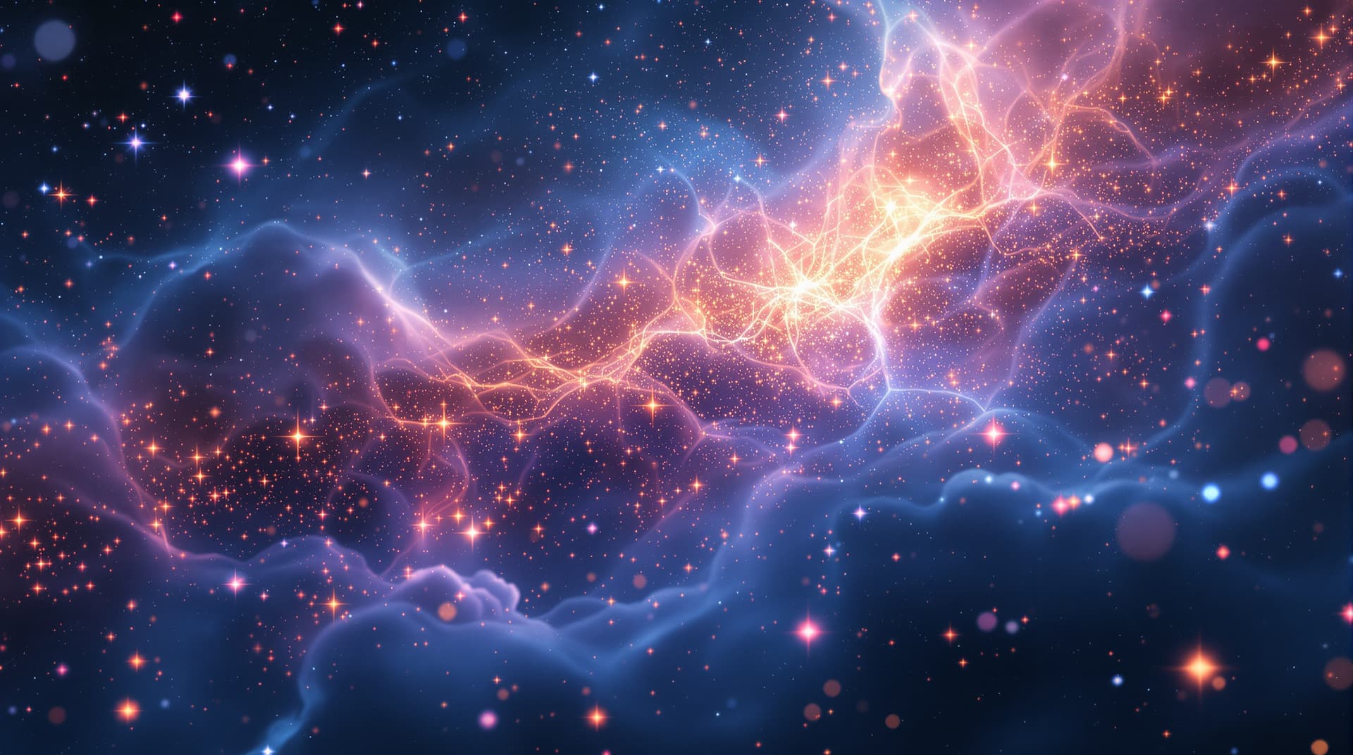 AI generated: Image is a digital artwork macro  view    featuring  theme spirit in the sky filled with bright star...