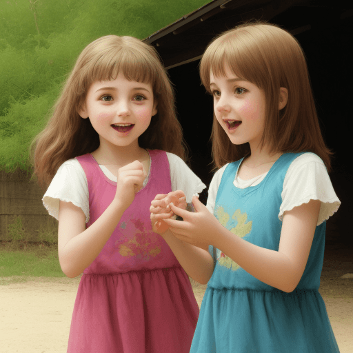 AI generated: girls playing