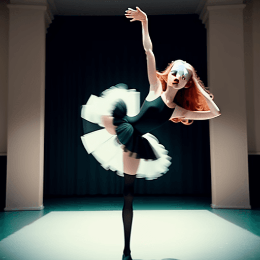AI generated: Natalie westling in a tutu doing the splits