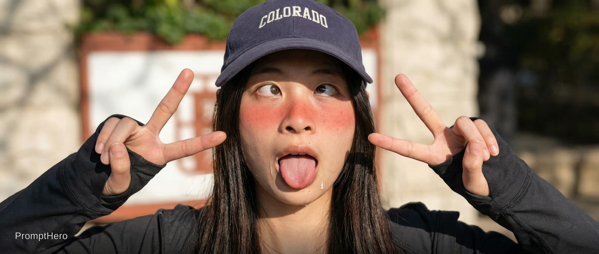 AI generated: ahegao, rolling eyes, cross-eyed, tongue out, open mouth, heavy blush, drooling, dazed expression, d...