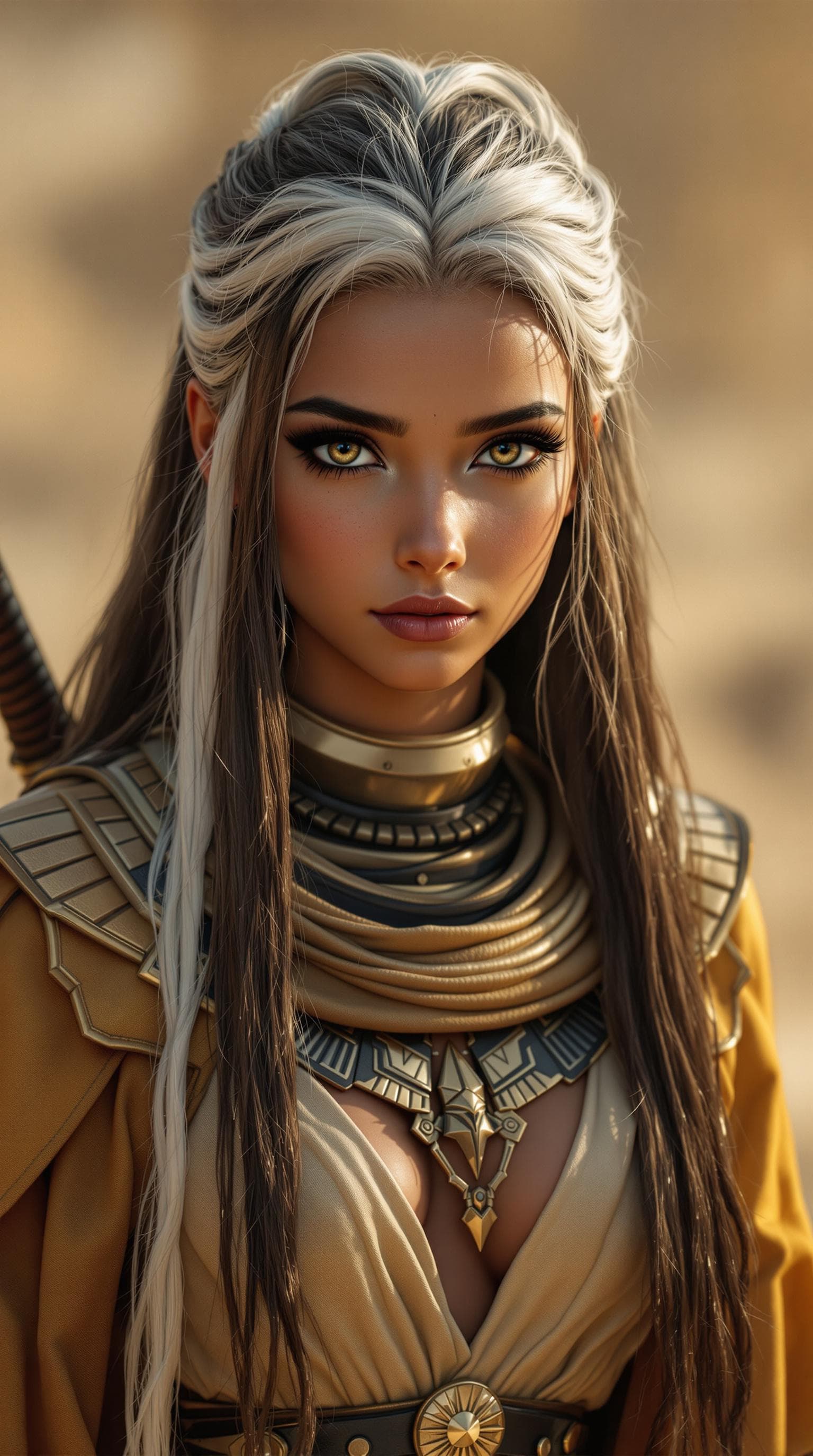 AI generated: a professional photo of a exceptionally of the most beautiful girl in the world, (age 14), Safiya (f...