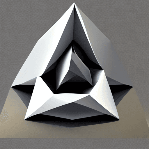 AI generated: Generate an image of a tetrahedron