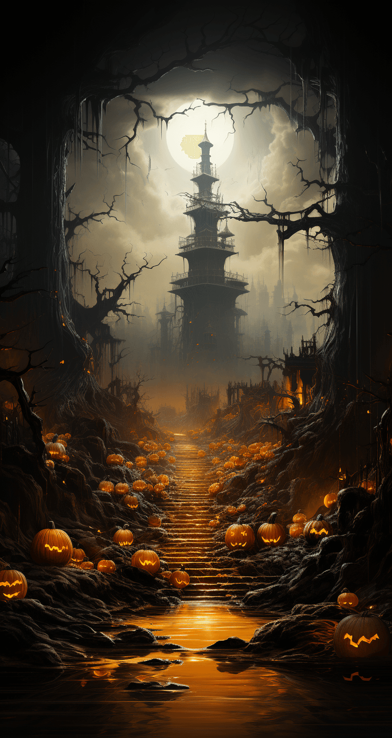 AI generated: Halloween --ar 68:128 --stylize 750 --v 5.2