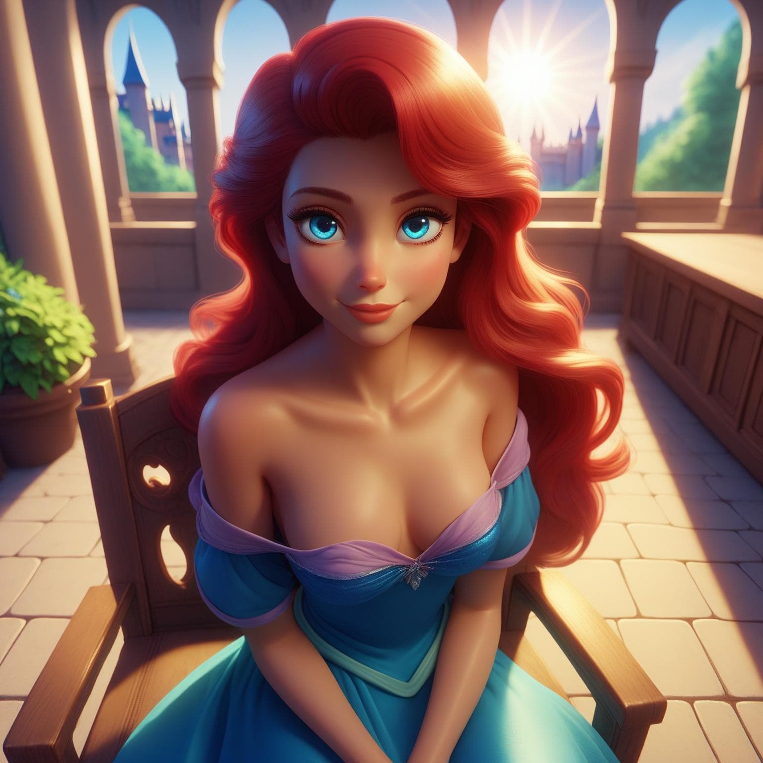Ariel (The Little Mermaid) -DALL-E style- [Pony/IL]