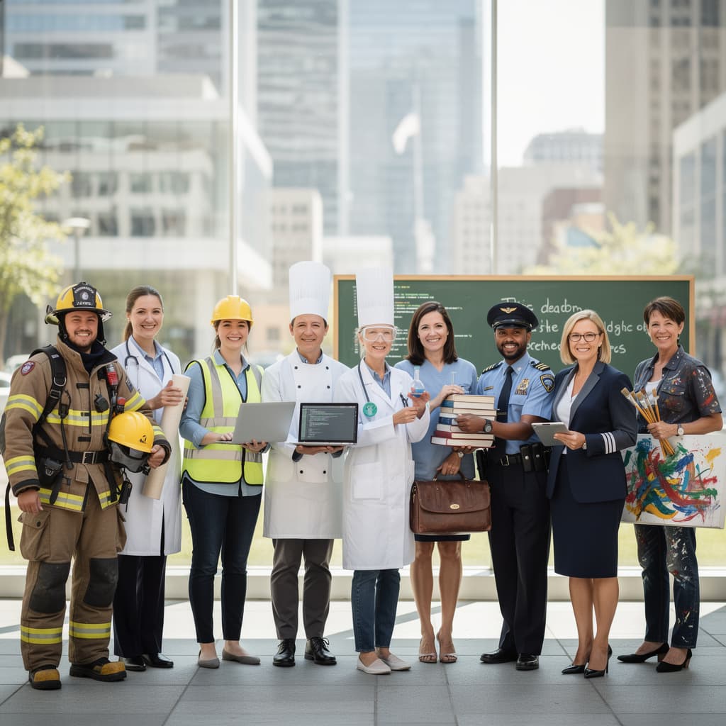 AI generated: women in many professions