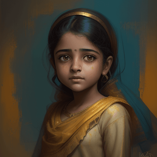 AI generated: painter khushbu ahmed bhat | portrait painter online, in the style of craig mullins, light gold and ...