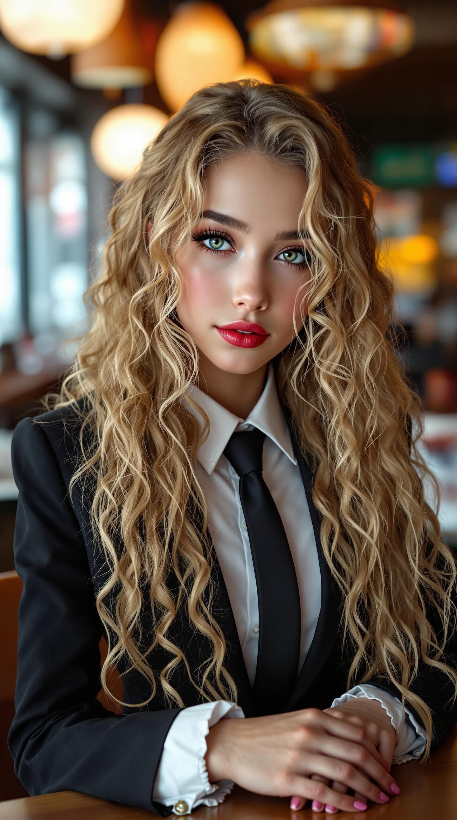AI generated: a professional photo of a exceptionally beautiful girl in the world (age 13), (thirteen year old) U....