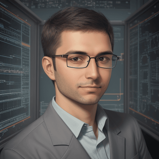 AI generated: portrait of an engineer with glasses