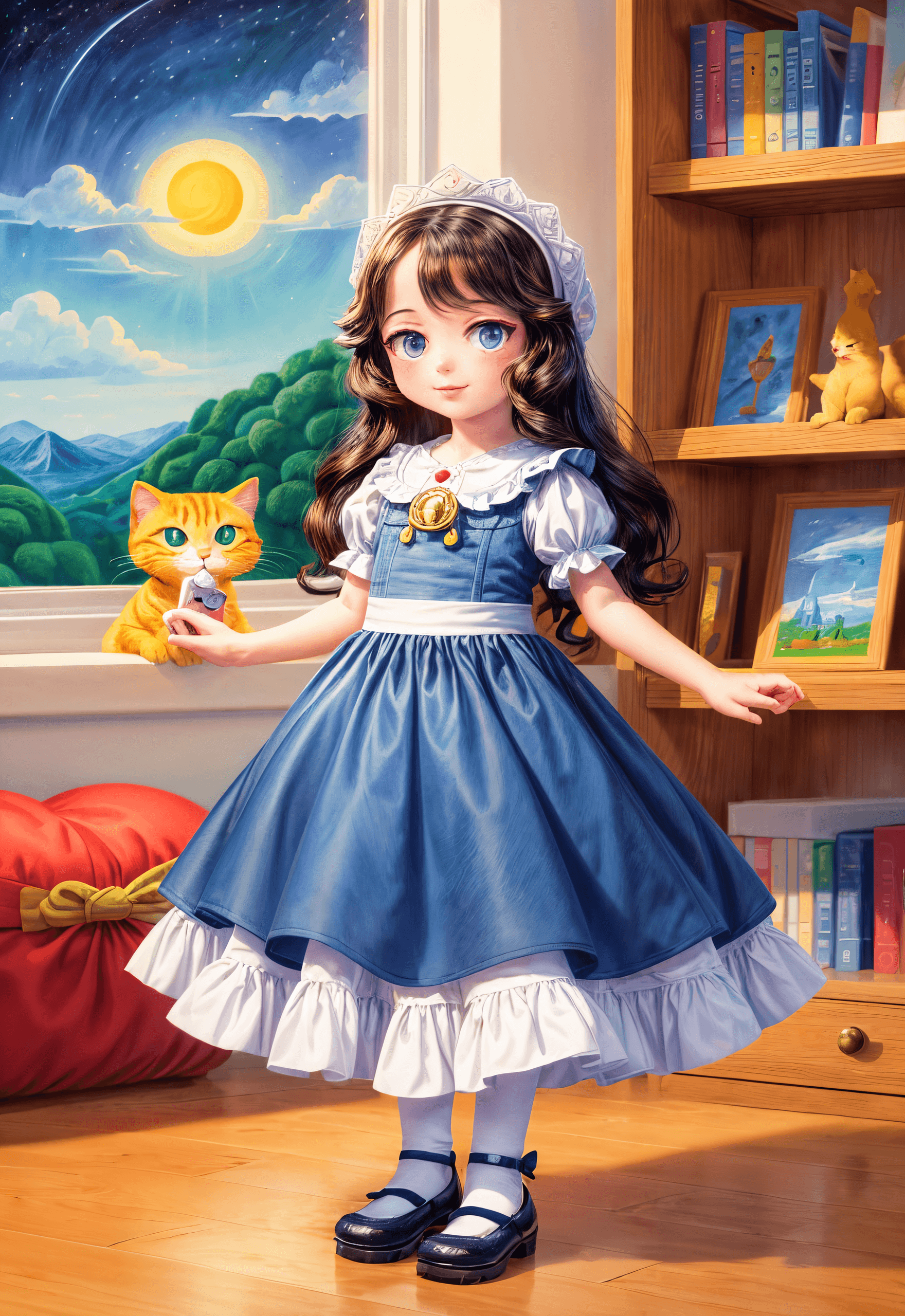 AI generated: (Award winning Illustration, Masterpiece:1.2) , cute cat illustration for storybook for kids style o...