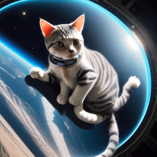 AI generated: cat in space 