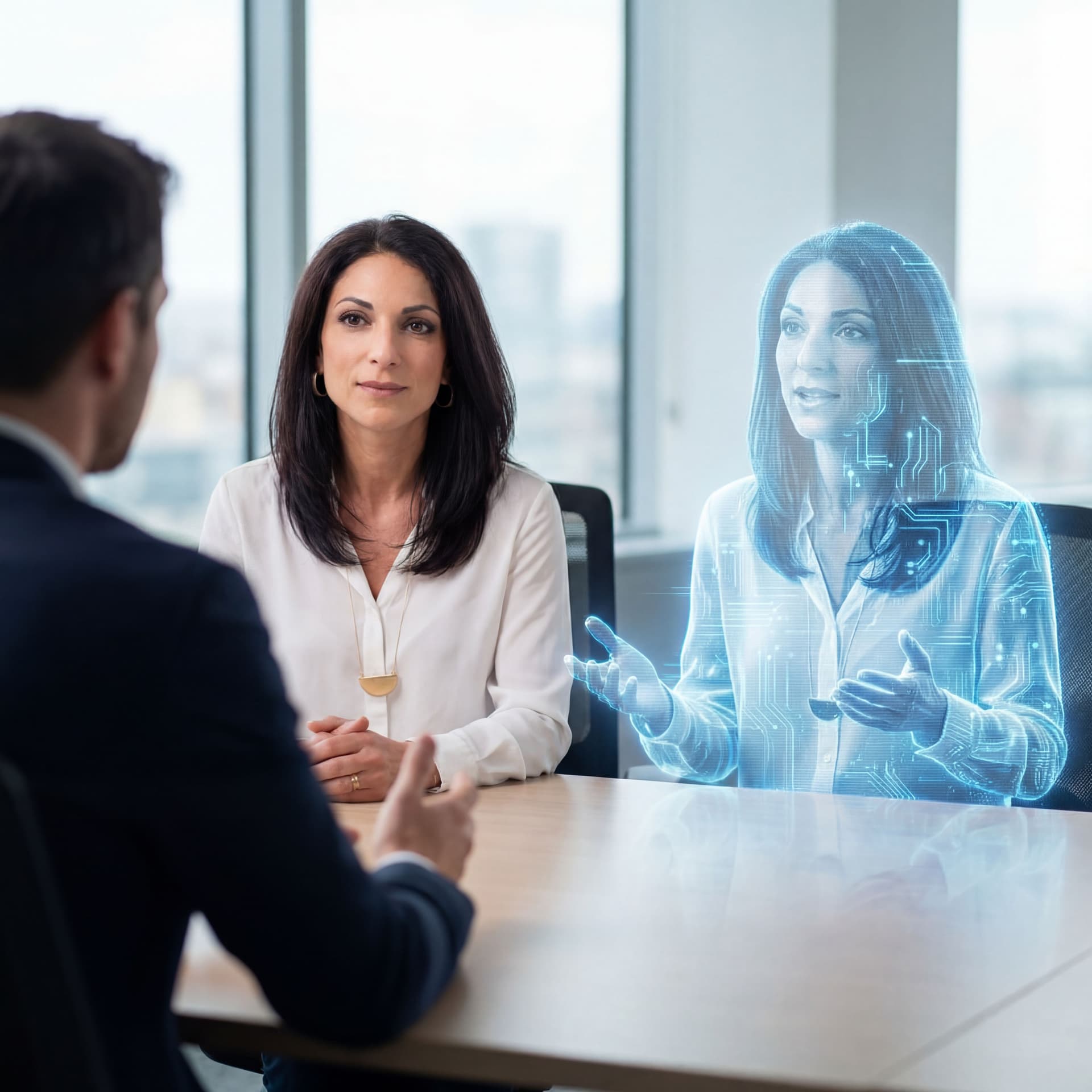 AI generated: Une discussion face à face avec une IA personnifiée 