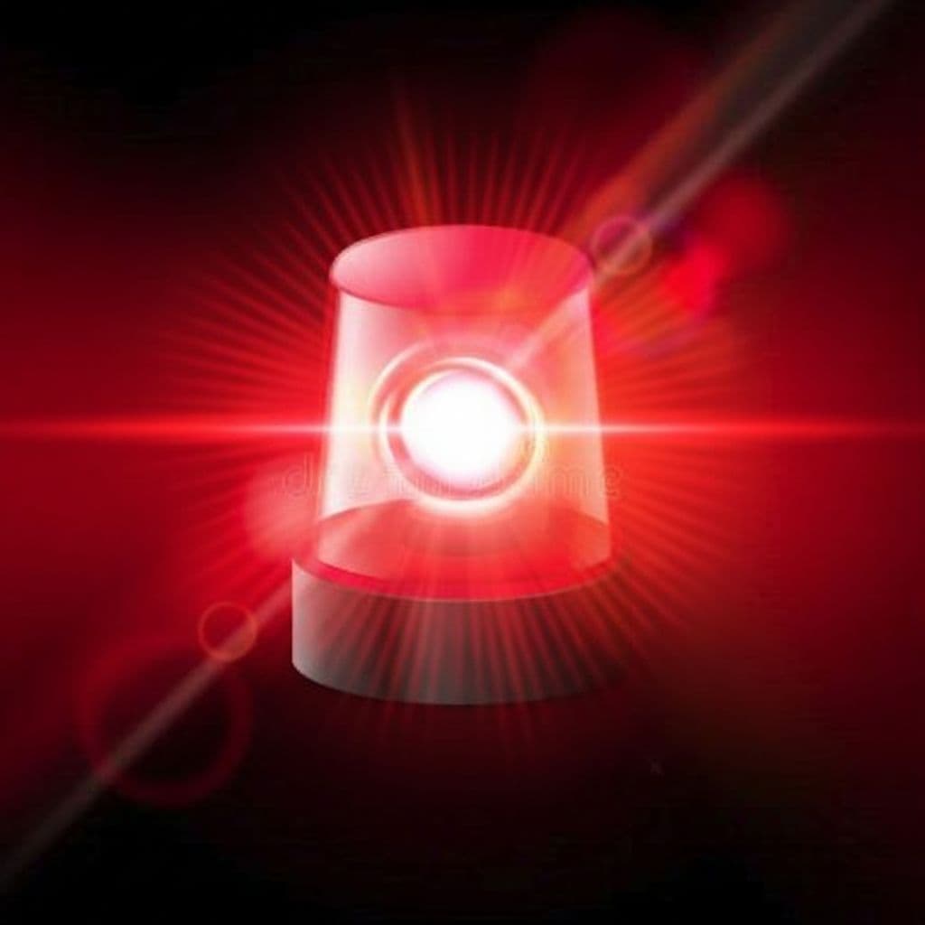 AI generated: alarm flashing red  lights  