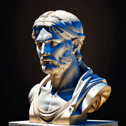 AI generated: ancient greek, male, sculpture, elegant, Hyperrealism , cinematic lighting, highly detailed, illustr...