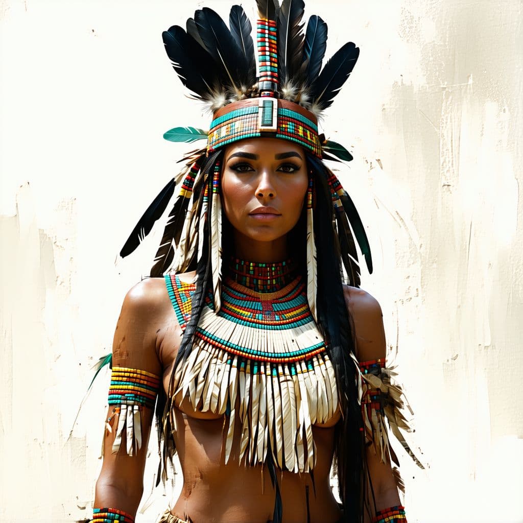 AI generated: aztec priestess